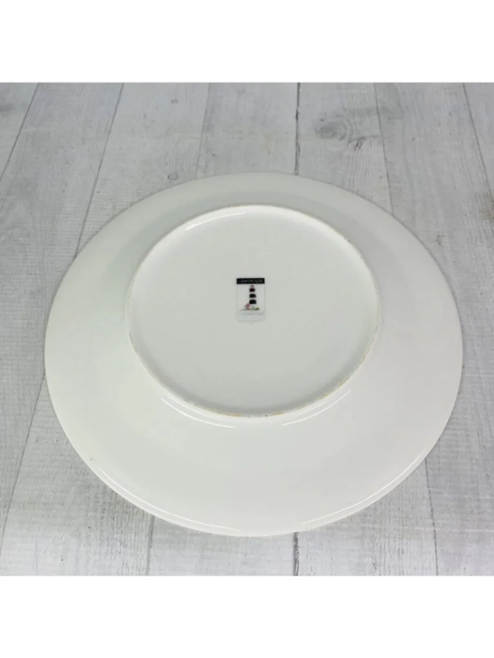 Thomson Pottery LIGHTHOUSE Birds Boats Coastal Stoneware Dinner Plates Set of 4